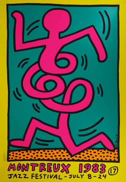 Keith HARING : Swing Yellow - Montreux Jazz Festival - Sérigraphie originale signée