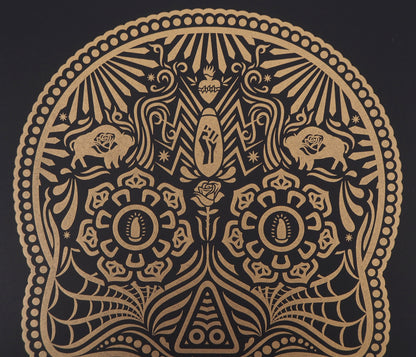 Shepard FAIREY (OBEY) et Ernesto YERENA : Day of the dead Calavera - Letterpress originales signées
