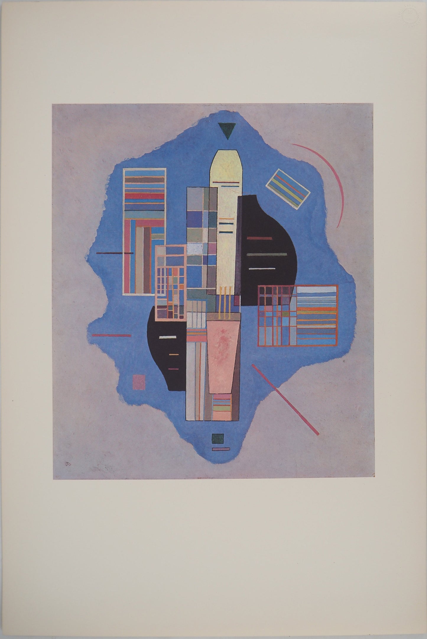 Vassily KANDINSKY : Guitare surréaliste - Héliogravure en couleurs signée