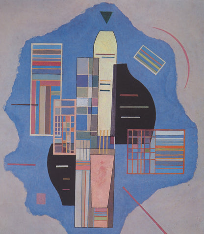 Vassily KANDINSKY : Guitare surréaliste - Héliogravure en couleurs signée
