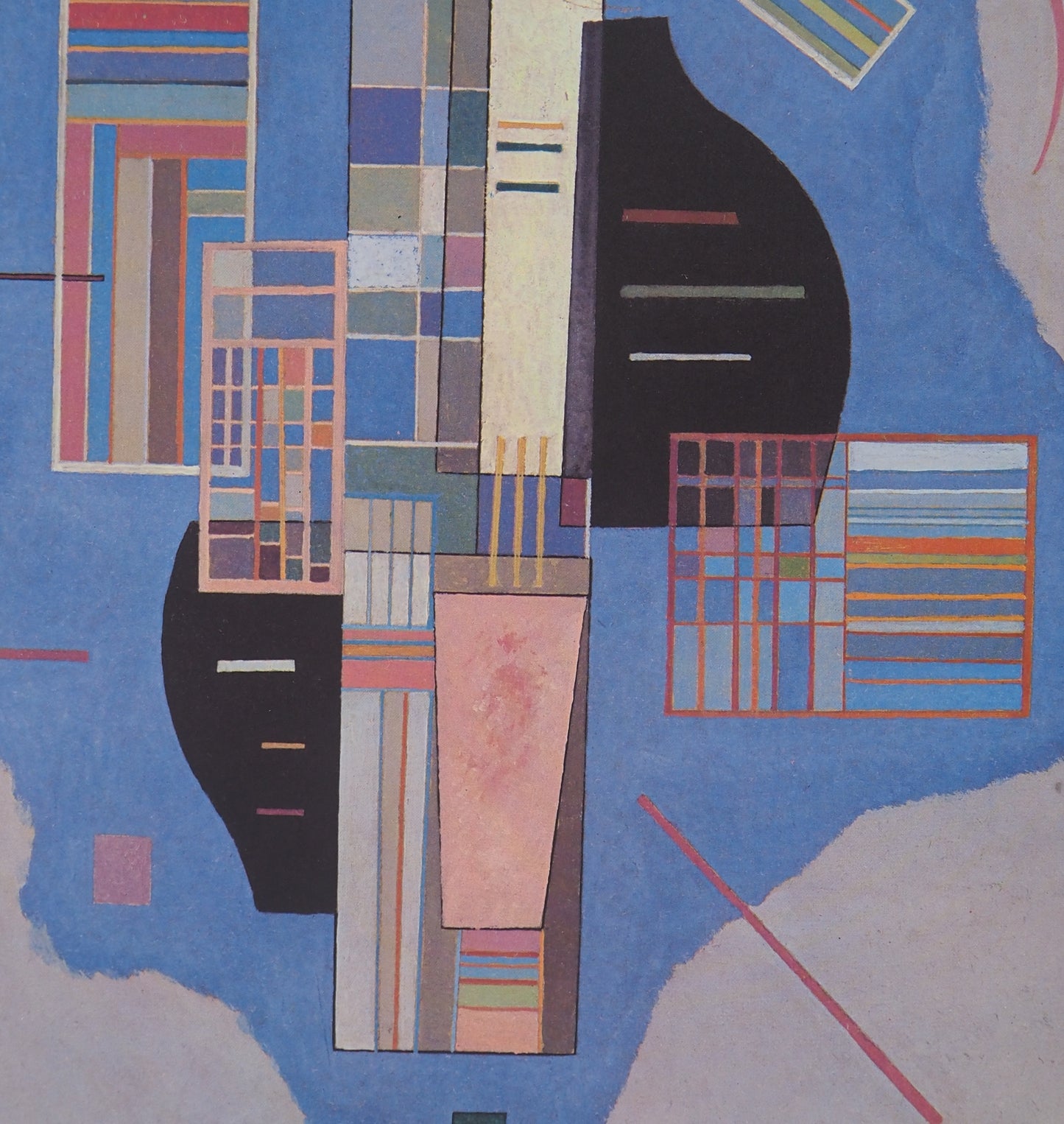 Vassily KANDINSKY : Guitare surréaliste - Héliogravure en couleurs signée