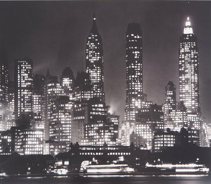 Andreas FEININGER : New-York by night - Affiche originale
