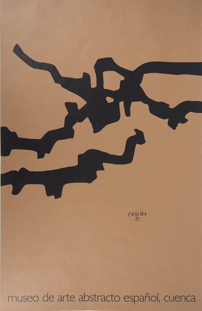 Eduardo CHILLIDA : Abstraction en noir - Affiche originale signée