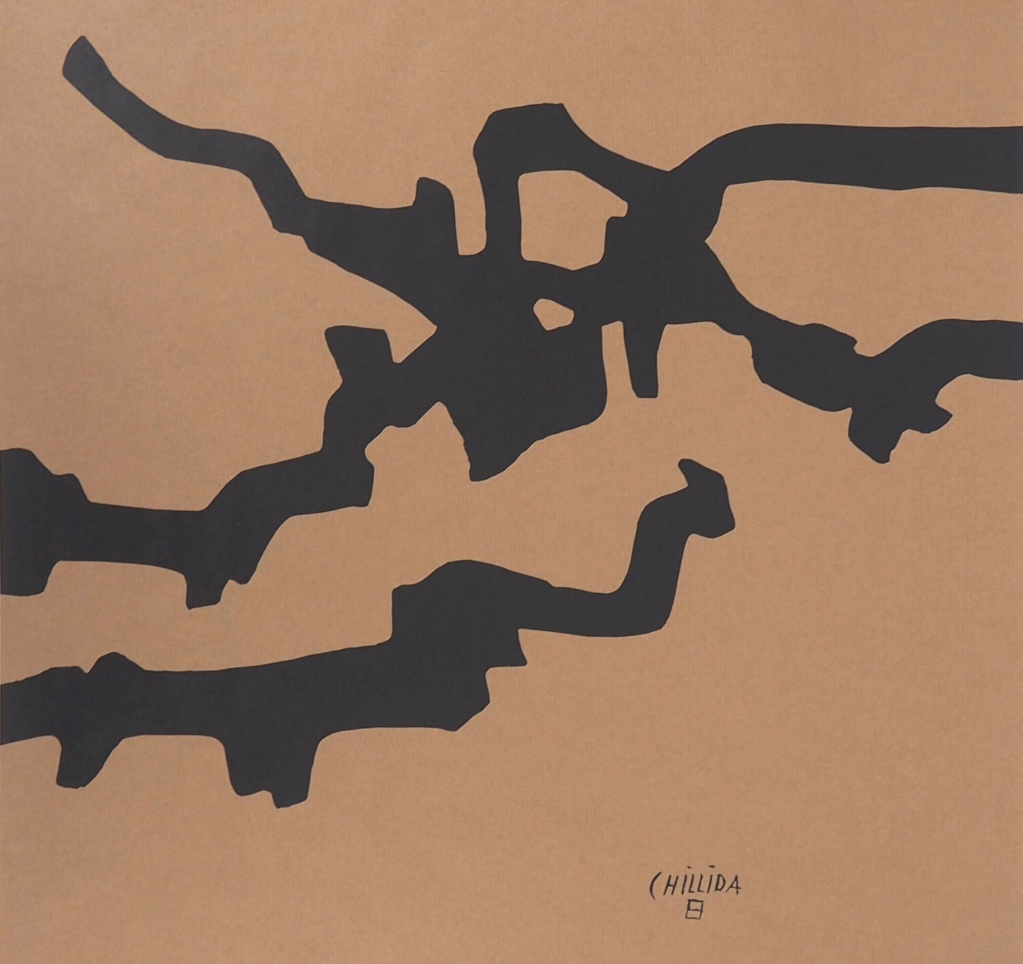 Eduardo CHILLIDA : Abstraction en noir - Affiche originale signée