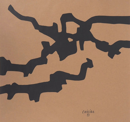 Eduardo CHILLIDA : Abstraction en noir - Affiche originale signée