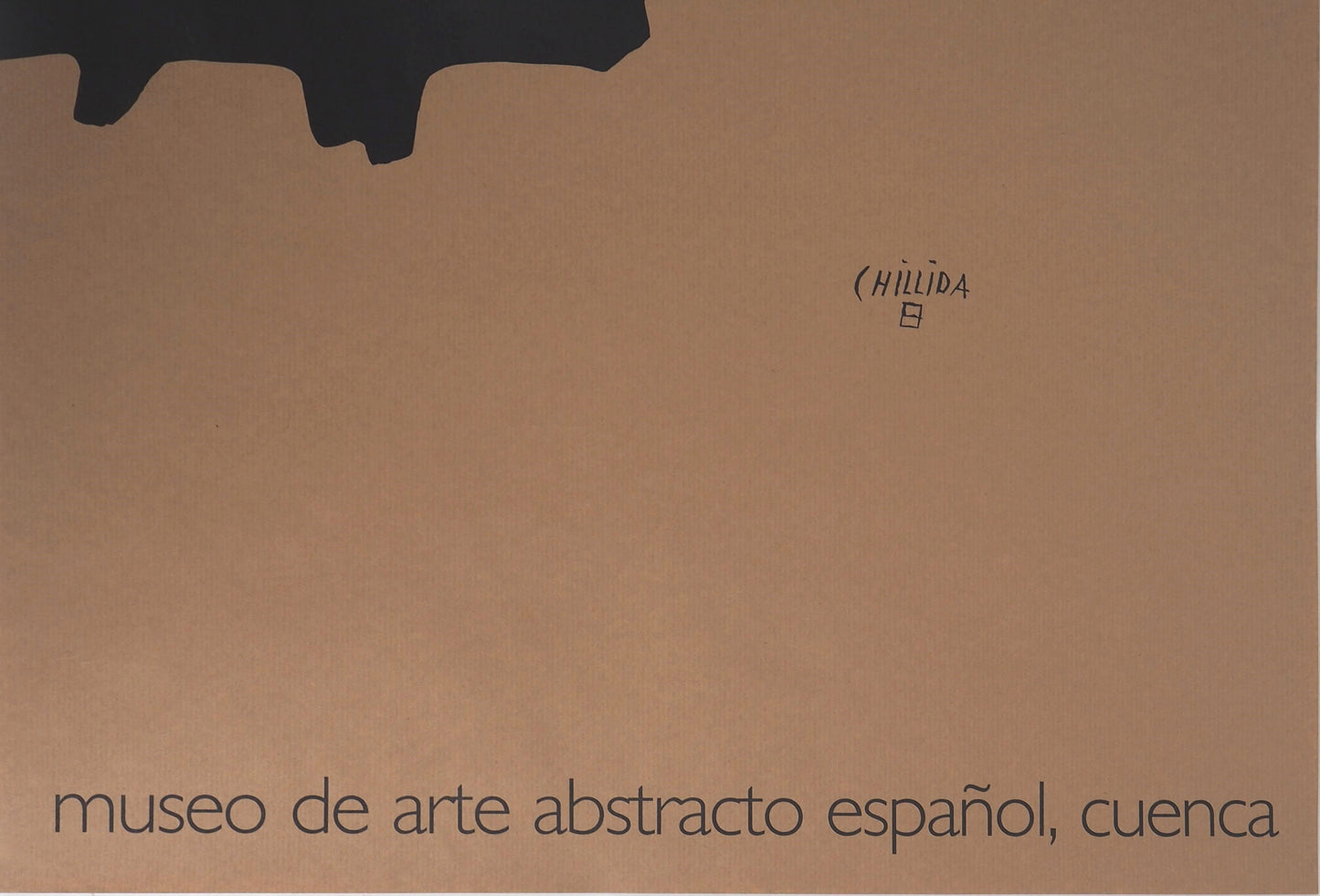 Eduardo CHILLIDA : Abstraction en noir - Affiche originale signée