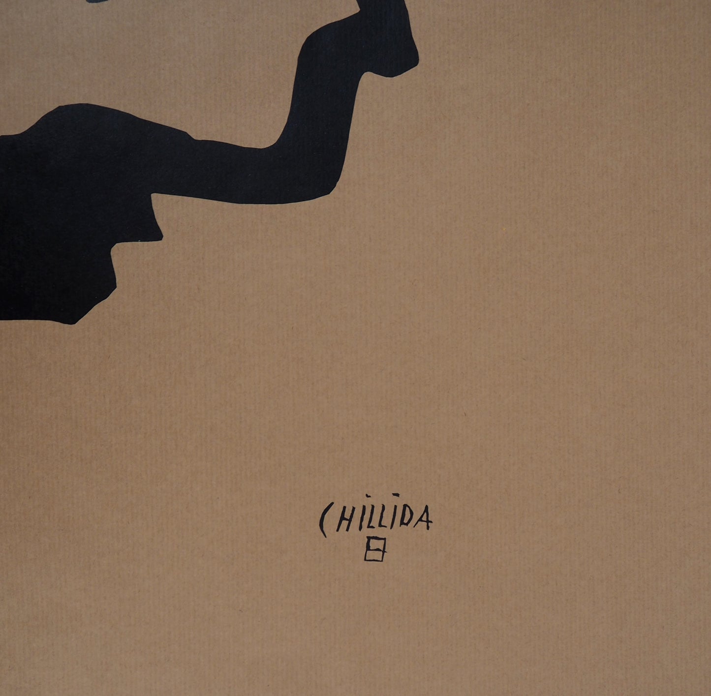 Eduardo CHILLIDA : Abstraction en noir - Affiche originale signée