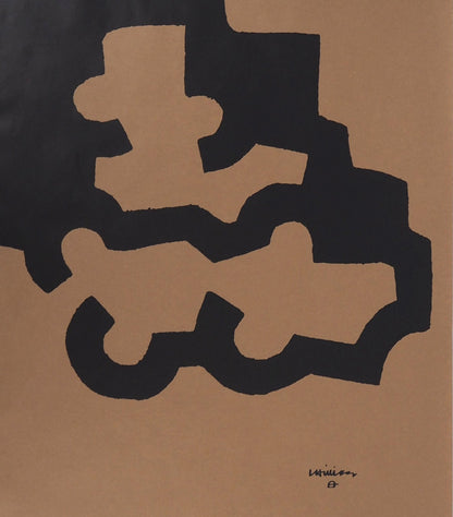 Eduardo CHILLIDA : Abstraction noire - Affiche originale signée