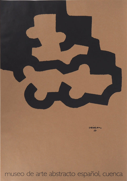 Eduardo CHILLIDA : Abstraction noire - Affiche originale signée