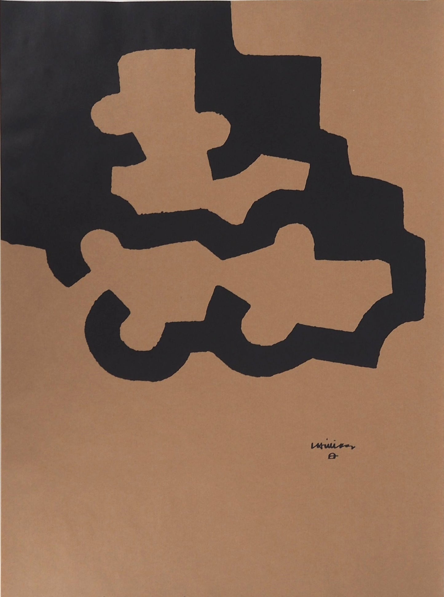 Eduardo CHILLIDA : Abstraction noire - Affiche originale signée