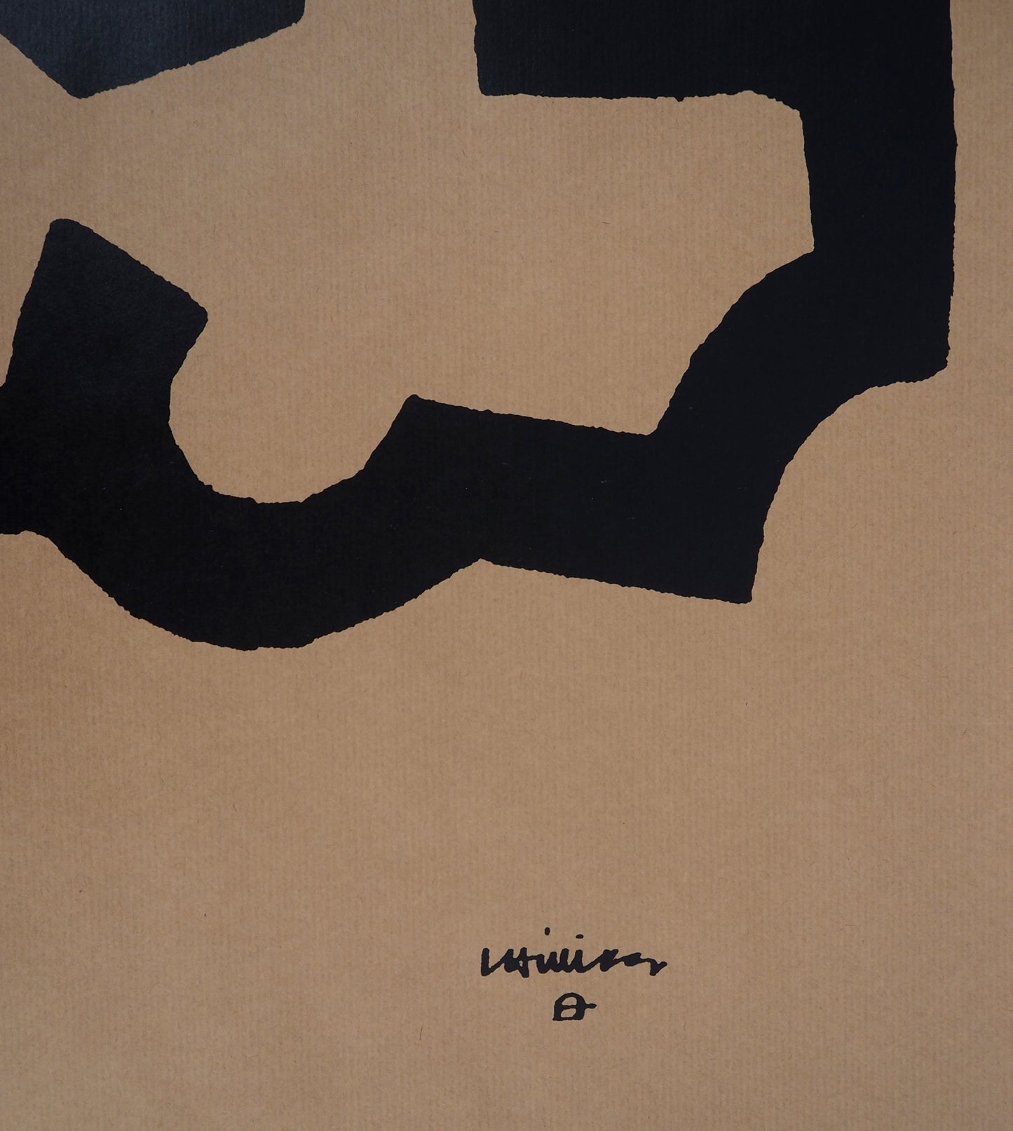 Eduardo CHILLIDA : Abstraction noire - Affiche originale signée