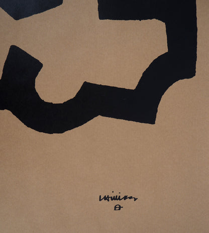 Eduardo CHILLIDA : Abstraction noire - Affiche originale signée