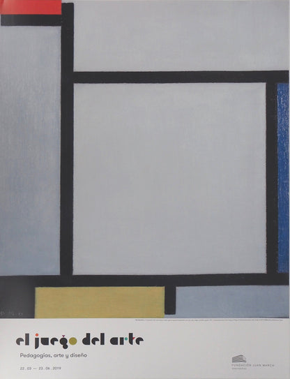 Piet MONDRIAN : Composition en jaune et rouge - Affiche originale signée