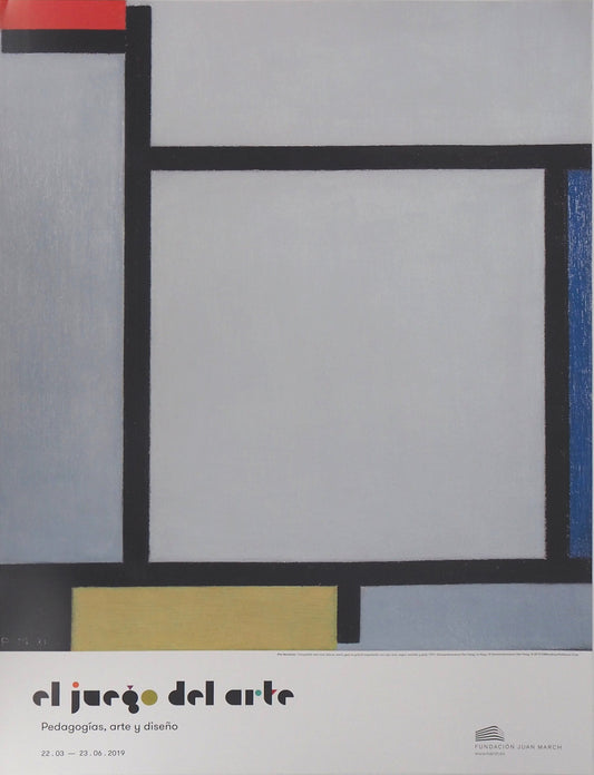 Piet MONDRIAN : Composition en jaune et rouge - Affiche originale signée