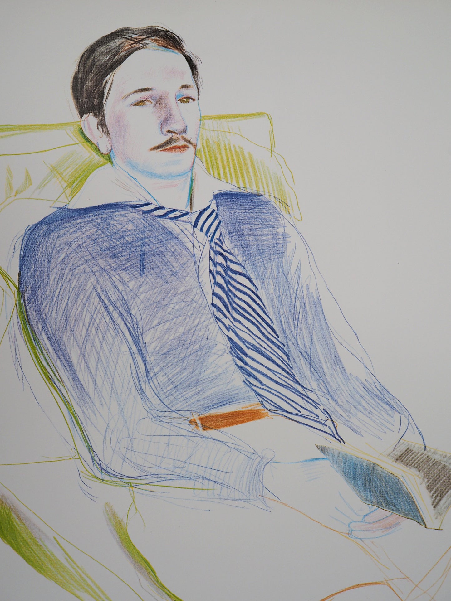 David HOCKNEY : Portrait de jeune homme - Affiche originale