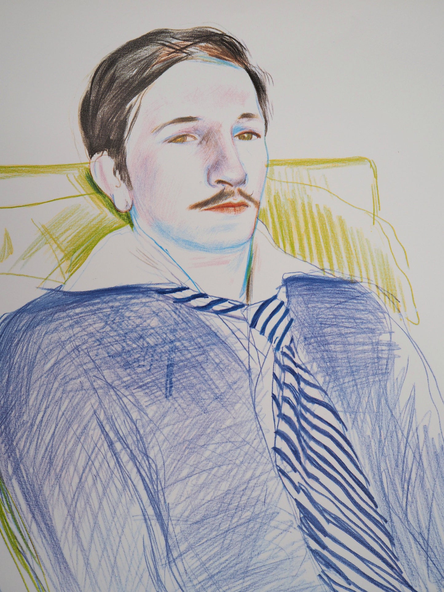 David HOCKNEY : Portrait de jeune homme - Affiche originale