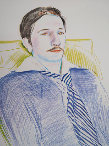 David HOCKNEY : Portrait de jeune homme - Affiche originale