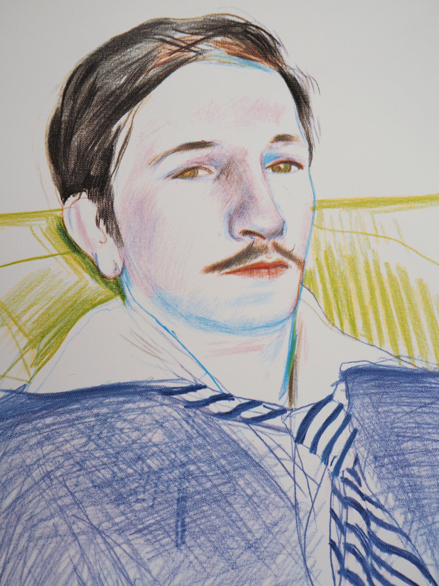 David HOCKNEY : Portrait de jeune homme - Affiche originale