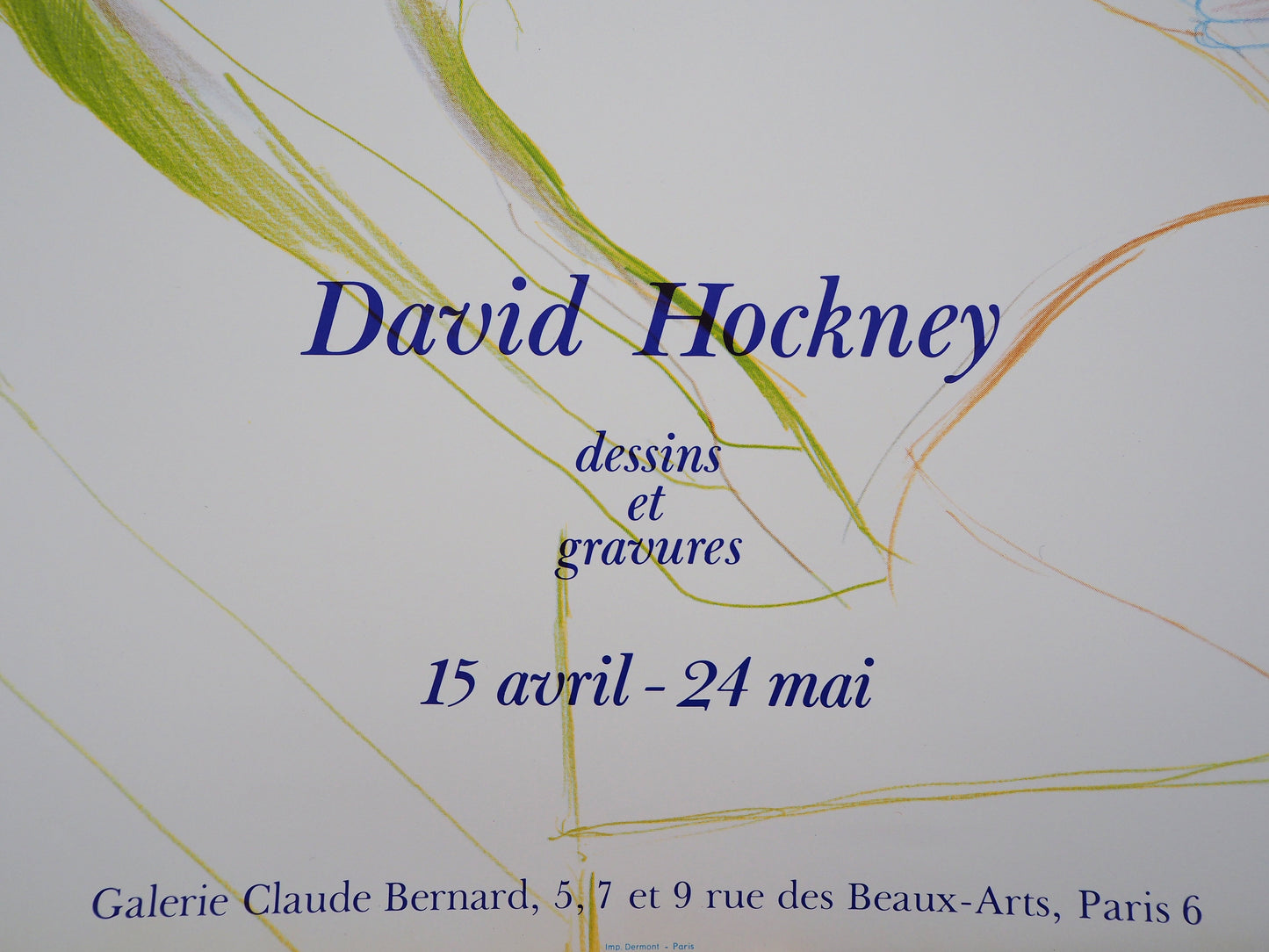 David HOCKNEY : Portrait de jeune homme - Affiche originale