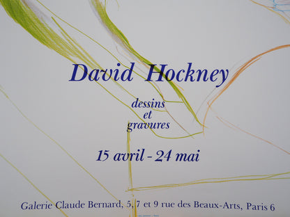 David HOCKNEY : Portrait de jeune homme - Affiche originale