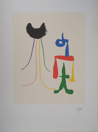 Joan MIRO : Couple surréaliste - Lithographie signée