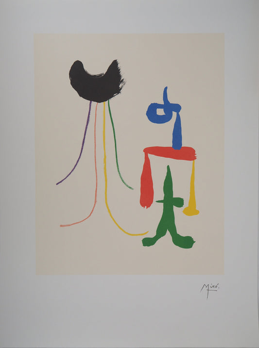Joan MIRO : Couple surréaliste - Lithographie signée