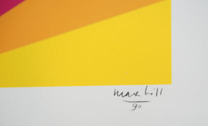 Max BILL : Composition géométrique - Affiche signée