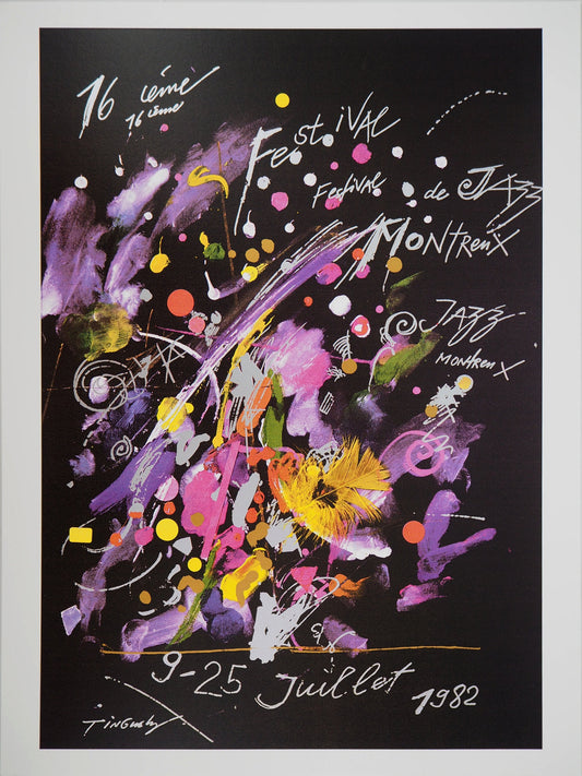 Jean TINGUELY : Harmonie des couleurs, Montreux jazz - Affiche signée