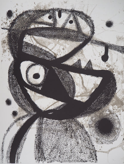Joan MIRO : Oiseau surréaliste - Lithographie offset