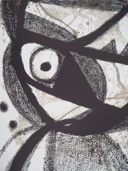 Joan MIRO : Oiseau surréaliste - Lithographie offset