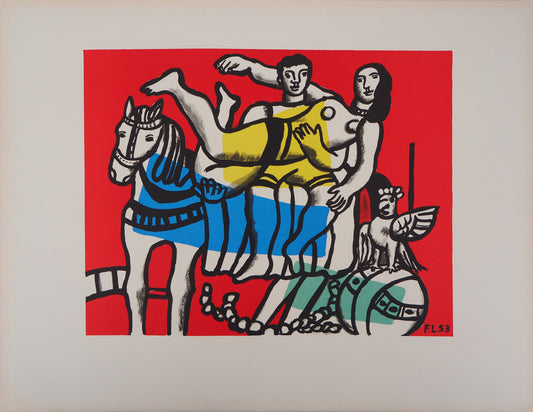 Fernand LEGER : La parade à cheval - Lithographie signée