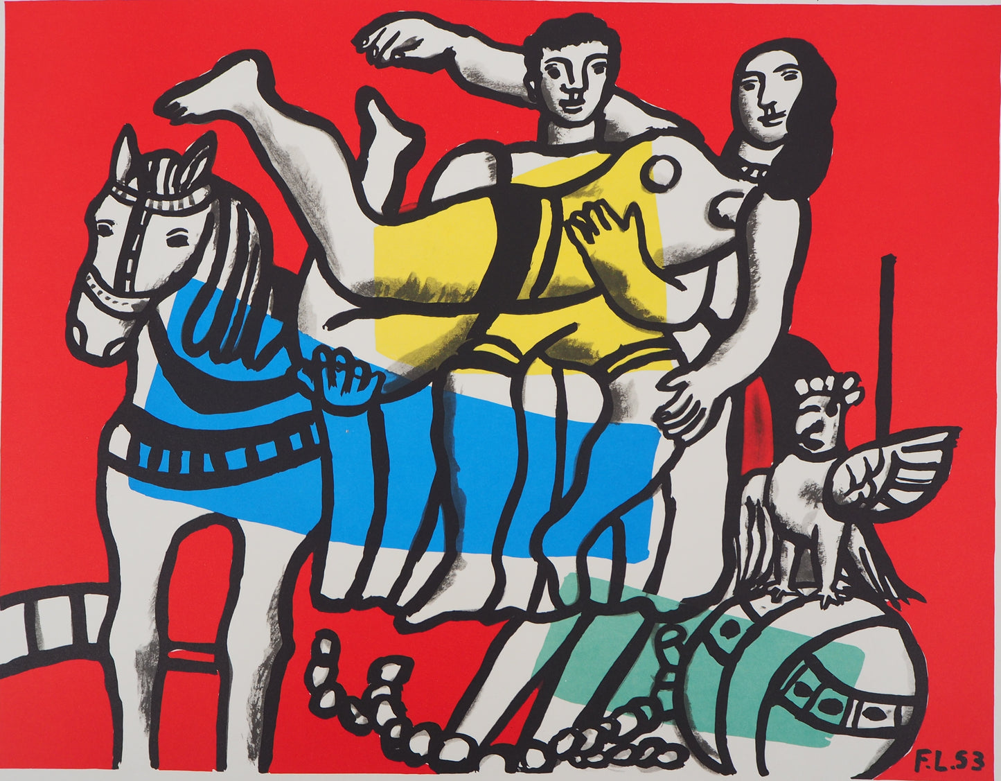 Fernand LEGER : La parade à cheval - Lithographie signée