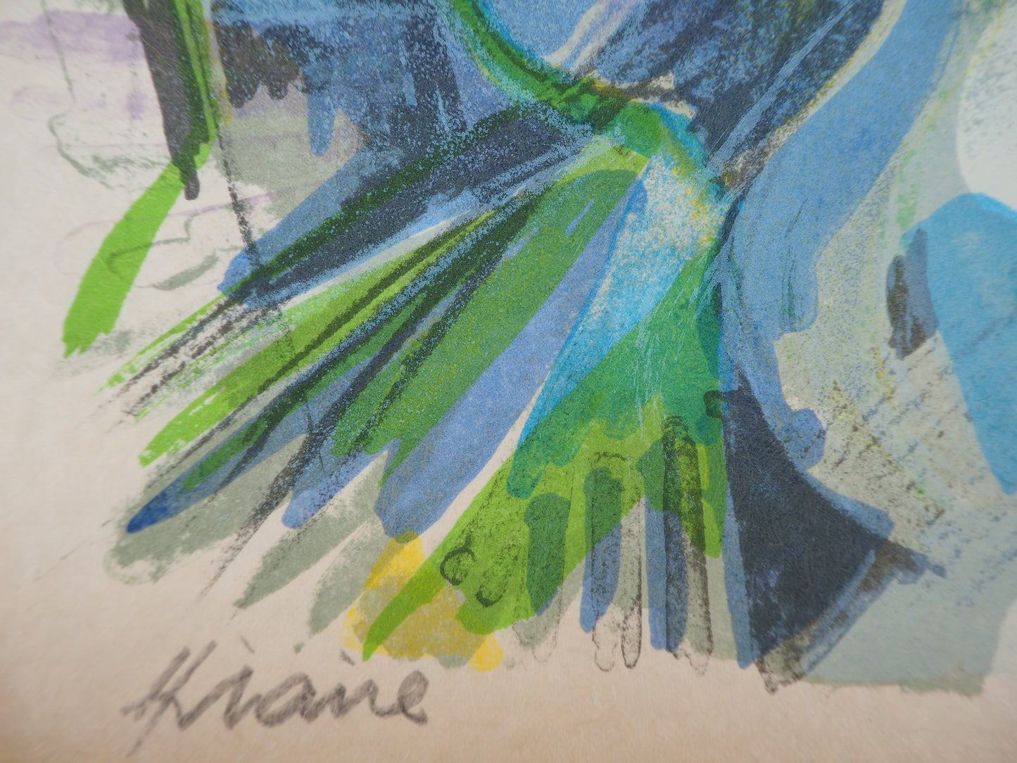 Camille HILAIRE : Torrent en forêt (La Largue) - Lithographie originale signée