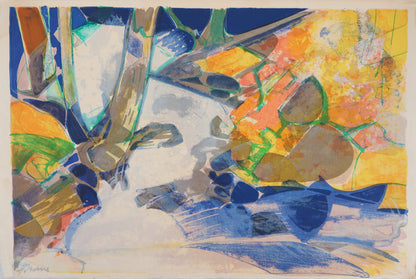 Camille HILAIRE : Paysage éclatant - Lithographie originale signée