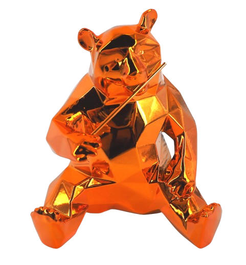 Richard ORLINSKI : Panda (Orange Edition) - Sculpture originale