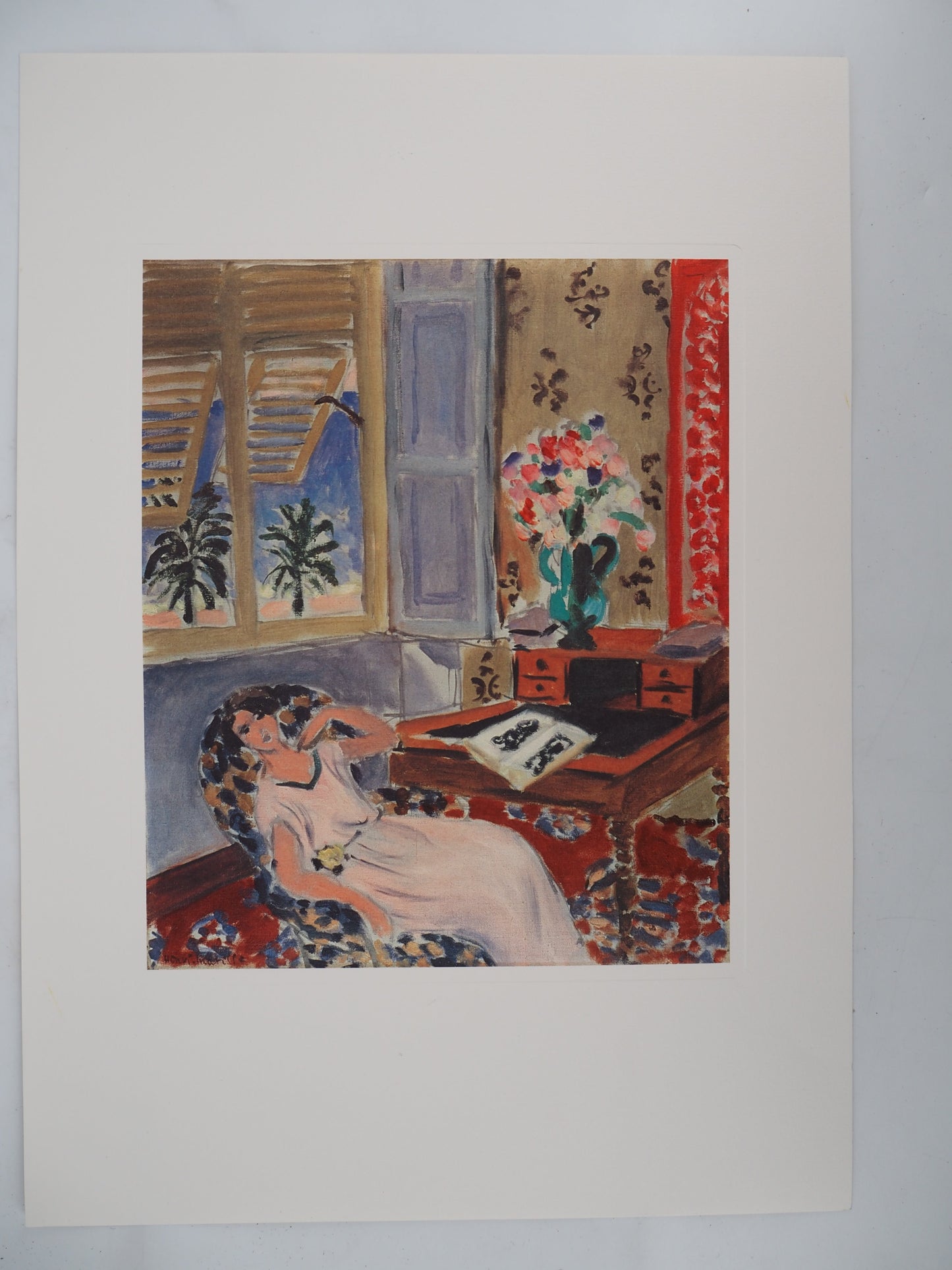 Henri MATISSE: Interior view of Nice, the siesta, Signed lithograph