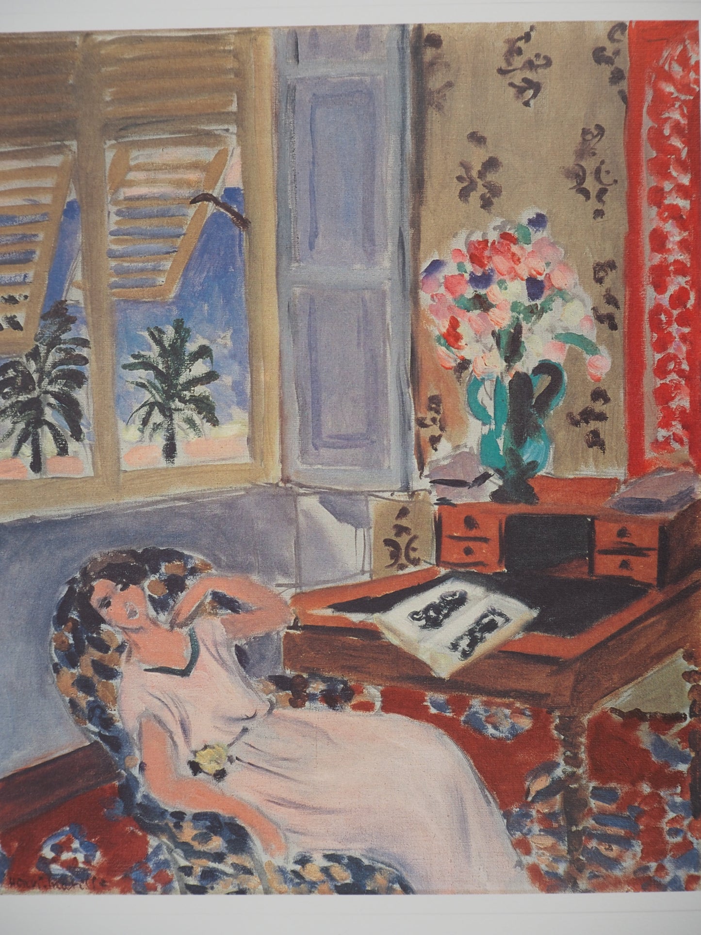 Henri MATISSE: Interior view of Nice, the siesta, Signed lithograph