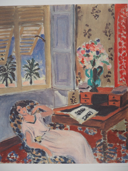 Henri MATISSE: Interior view of Nice, the siesta, Signed lithograph