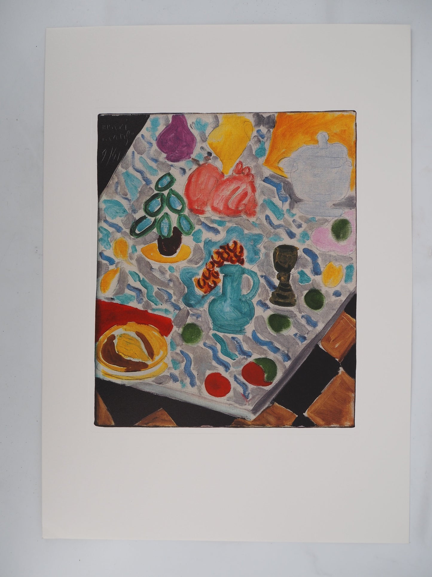 Henri MATISSE: Still life with green marble, signed lithograph