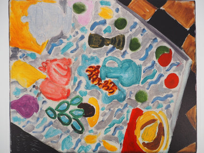 Henri MATISSE: Still life with green marble, signed lithograph