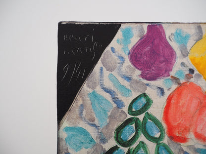 Henri MATISSE: Still life with green marble, signed lithograph