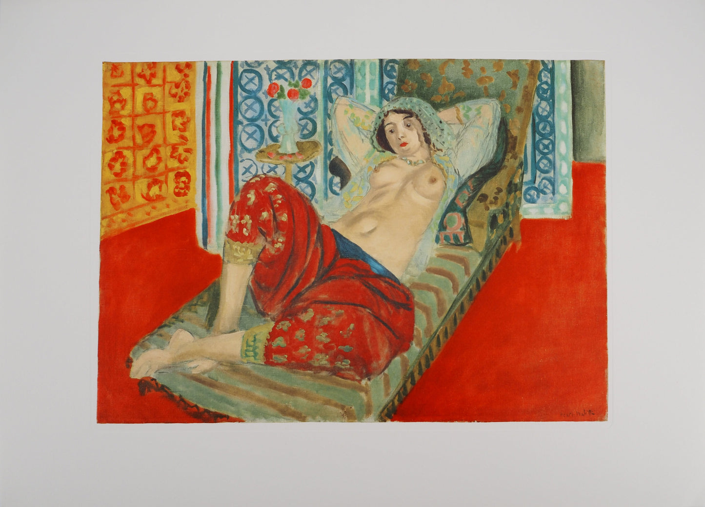 Henri MATISSE: Nude in red pants, signed lithograph