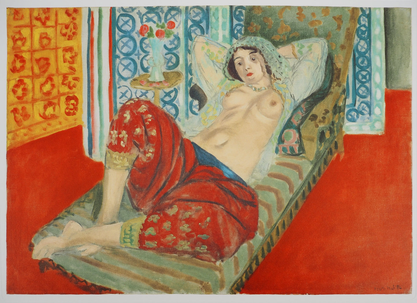 Henri MATISSE: Nude in red pants, signed lithograph