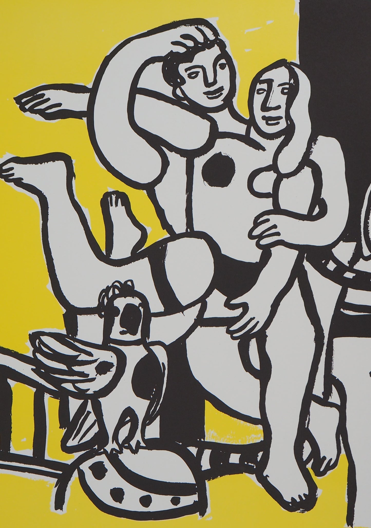 Fernand LEGER : Couple amoureux et cheval - Lithographie signée