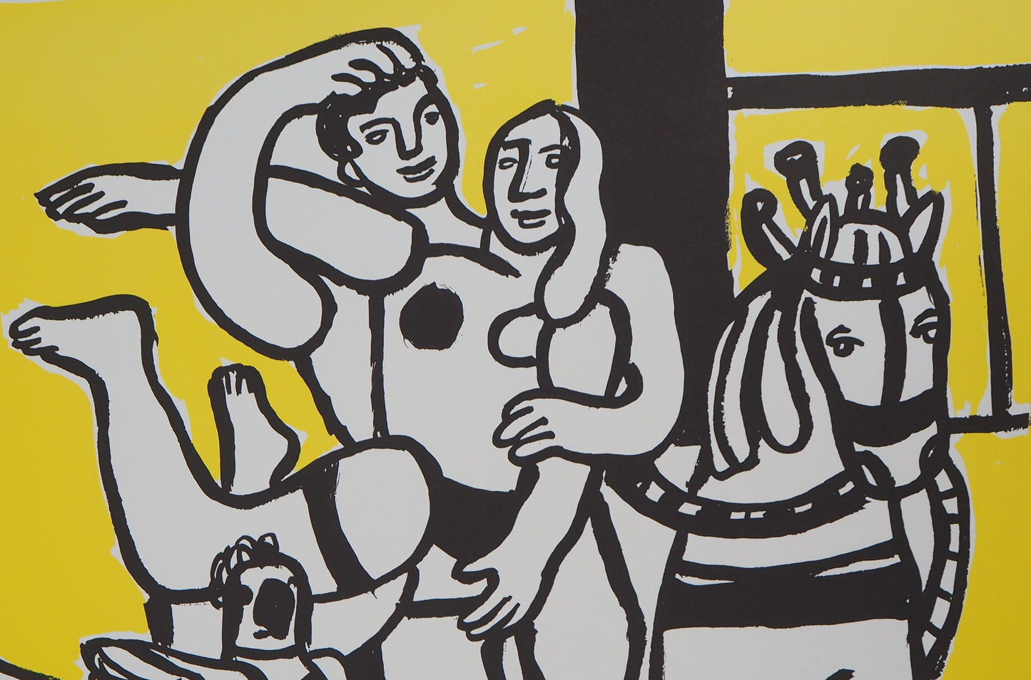 Fernand LEGER : Couple amoureux et cheval - Lithographie signée