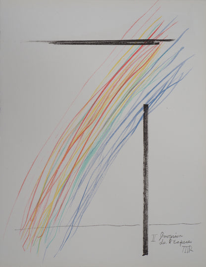 MAN RAY : Invasion de l'espace - Lithographie originale signée