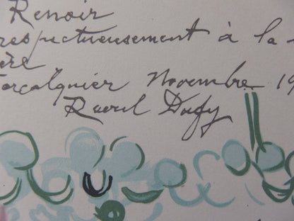 Raoul DUFY : Hommage à Renoir - Lithographie signée