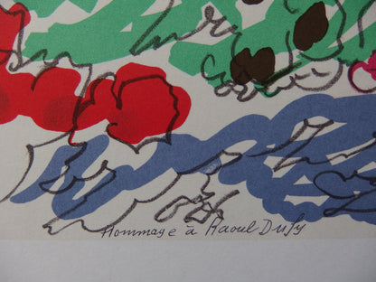 Charles LAPICQUE : Vue de Marseille - Lithographie originale signée