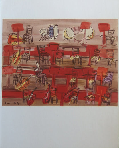 Raoul DUFY : Orchestre, l'entracte - Lithographie signée