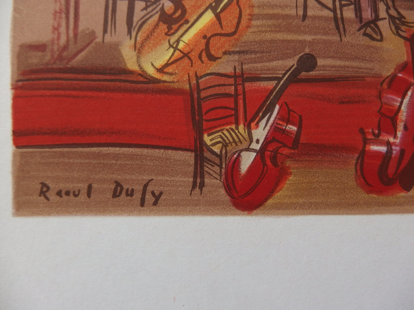 Raoul DUFY : Orchestre, l'entracte - Lithographie signée